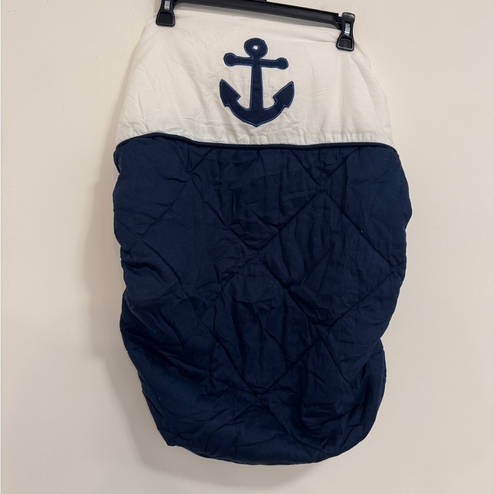 Navy and White Anchor Changing Pad Cover